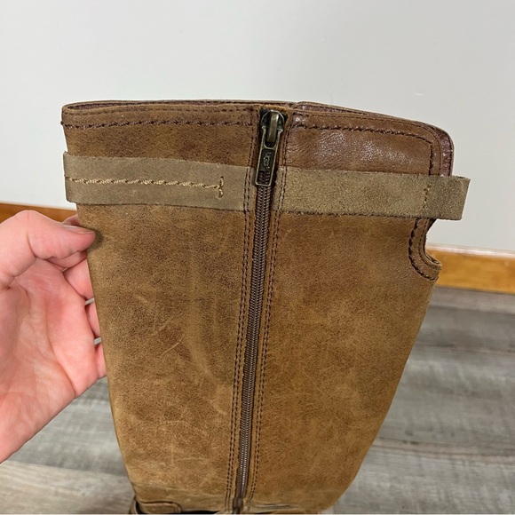 Ugg Australia Darcie Leather Riding Boots 7 Western Equestrian Cowgirl Barn Tall - Picture 6 of 15